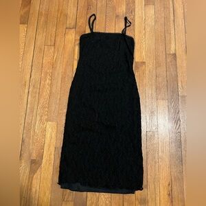 Black Spaghetti Strap Bodycon Dress